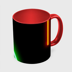 Кружка 3D Color neon green, цвет: 3D-белый + красный