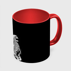 Кружка 3D Резе демон бомба Человек бензопила, цвет: 3D-белый + красный