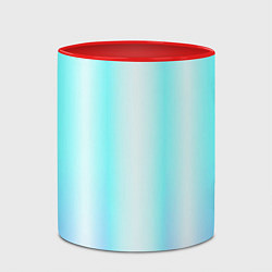 Кружка 3D Neon white blue lines, цвет: 3D-белый + красный — фото 2
