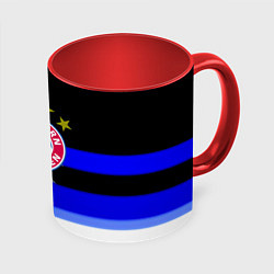 Кружка 3D Бавария Мюнхен полосы спорт, цвет: 3D-белый + красный