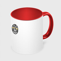 Кружка 3D Ювентус паттерн люди, цвет: 3D-белый + красный