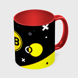 Кружка 3D Borussia геометрия текстура, цвет: 3D-белый + красный