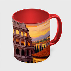 Кружка цветная Колизей в лучах заката