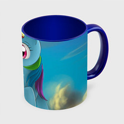 Кружка 3D My littlle pony, цвет: 3D-белый + синий