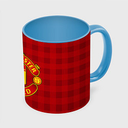 Кружка 3D Manchester United, цвет: 3D-белый + небесно-голубой