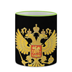 Кружка 3D Герб России: золото, цвет: 3D-светло-зеленый кант — фото 2