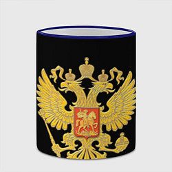 Кружка 3D Герб России: золото, цвет: 3D-синий кант — фото 2