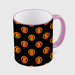 Кружка 3D Manchester United Pattern, цвет: 3D-розовый кант