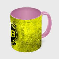 Кружка 3D Borussia Dortmund, цвет: 3D-белый + розовый