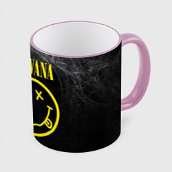 Кружка 3D Nirvana Smoke, цвет: 3D-розовый кант