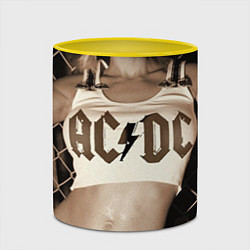 Кружка 3D AC/DC Girl, цвет: 3D-белый + желтый — фото 2