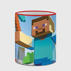Кружка 3D Minecraft World, цвет: 3D-красный кант — фото 2