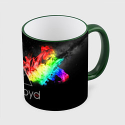 Кружка 3D Pink Floyd, цвет: 3D-зеленый кант