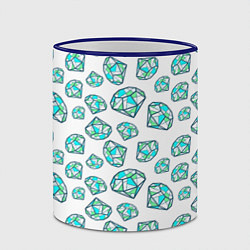 Кружка 3D Бриллианты, цвет: 3D-синий кант — фото 2