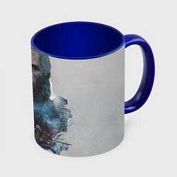 Кружка 3D Witcher, цвет: 3D-белый + синий