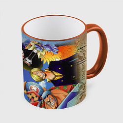 Кружка 3D One Piece, цвет: 3D-оранжевый кант