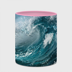Кружка 3D Волна, цвет: 3D-белый + розовый — фото 2