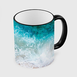 Кружка 3D Берег, цвет: 3D-черный кант