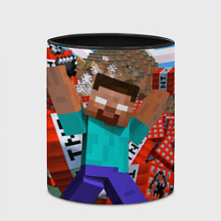 Кружка 3D Minecraft Man, цвет: 3D-белый + черный — фото 2