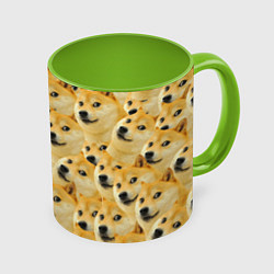 Кружка 3D Doge, цвет: 3D-белый + светло-зеленый