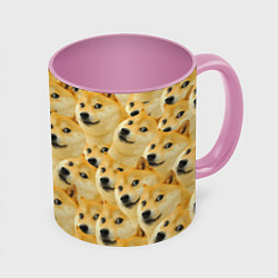 Кружка 3D Doge, цвет: 3D-белый + розовый