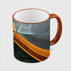 Кружка 3D Gordon Freeman: Costume, цвет: 3D-оранжевый кант