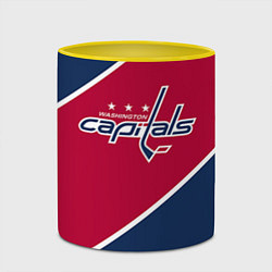 Кружка 3D Washington capitals, цвет: 3D-белый + желтый — фото 2