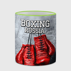 Кружка 3D Boxing Russia, цвет: 3D-светло-зеленый кант — фото 2