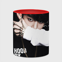 Кружка 3D BTS: Hood by air, цвет: 3D-белый + красный — фото 2