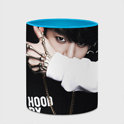 Кружка 3D BTS: Hood by air, цвет: 3D-белый + небесно-голубой — фото 2