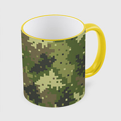 Кружка 3D Хаки, цвет: 3D-желтый кант