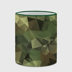 Кружка 3D Полигональный камуфляж, цвет: 3D-зеленый кант — фото 2