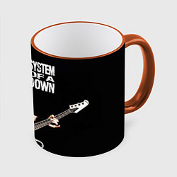 Кружка 3D System of a Down, цвет: 3D-оранжевый кант