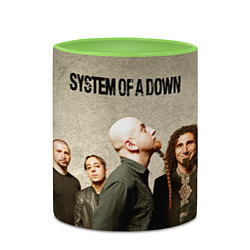 Кружка 3D System of a Down, цвет: 3D-белый + светло-зеленый — фото 2