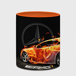 Кружка 3D Mercedes, цвет: 3D-белый + оранжевый — фото 2