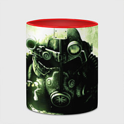 Кружка 3D Fallout Robot, цвет: 3D-белый + красный — фото 2