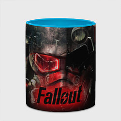 Кружка 3D Fallout Red, цвет: 3D-белый + небесно-голубой — фото 2