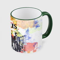 Кружка 3D The Beatles: Colour Spray, цвет: 3D-зеленый кант