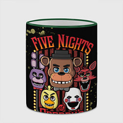 Кружка 3D Five Nights At Freddy's, цвет: 3D-зеленый кант — фото 2