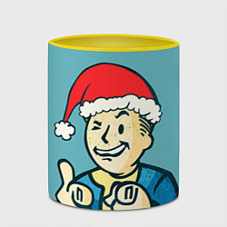 Кружка 3D Fallout New Year, цвет: 3D-белый + желтый — фото 2