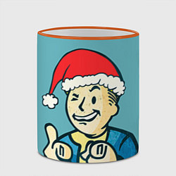 Кружка 3D Fallout New Year, цвет: 3D-оранжевый кант — фото 2