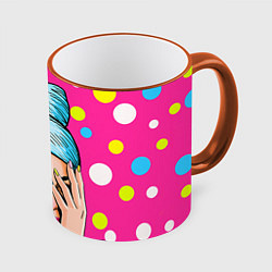 Кружка 3D POP ART, цвет: 3D-оранжевый кант