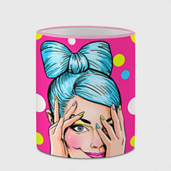 Кружка 3D POP ART, цвет: 3D-розовый кант — фото 2
