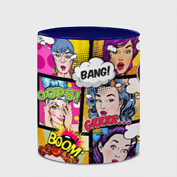 Кружка 3D POP ART, цвет: 3D-белый + синий — фото 2