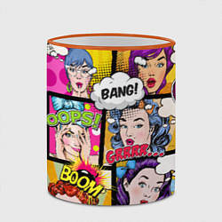 Кружка 3D POP ART, цвет: 3D-оранжевый кант — фото 2