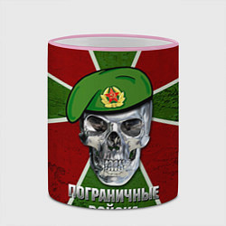 Кружка 3D Череп: Пограничные войска, цвет: 3D-розовый кант — фото 2