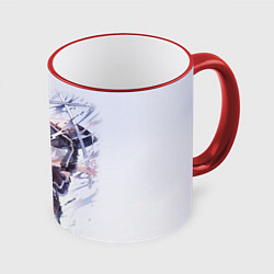 Кружка 3D Бездомный бог, цвет: 3D-красный кант