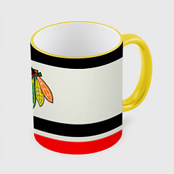 Кружка 3D Chicago Blackhawks, цвет: 3D-желтый кант