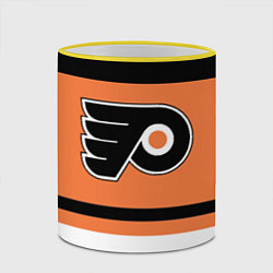Кружка 3D Philadelphia Flyers, цвет: 3D-желтый кант — фото 2