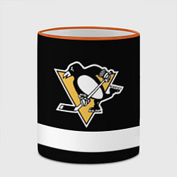 Кружка 3D Pittsburgh Penguins: Black, цвет: 3D-оранжевый кант — фото 2